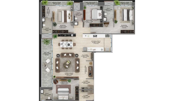 Majestique The Crown  Floor Plan